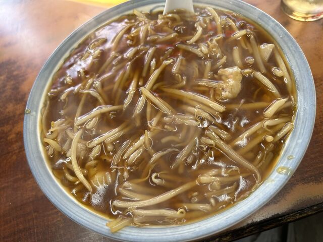 もやし餡かけ麺
餡は少し酸っぱめ。_ひさご亭 市川大野店