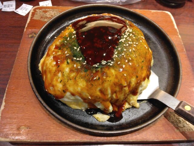 とってもおいしいお好み焼きです。_電光石火 東京駅店