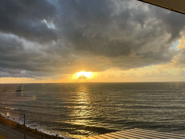 部屋からの夕陽_岩尾温泉宿 夕陽荘