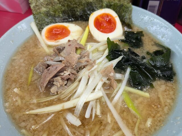 味噌ラーメン(太麺変更)+味玉_ラーメンショップ牛久結束店
