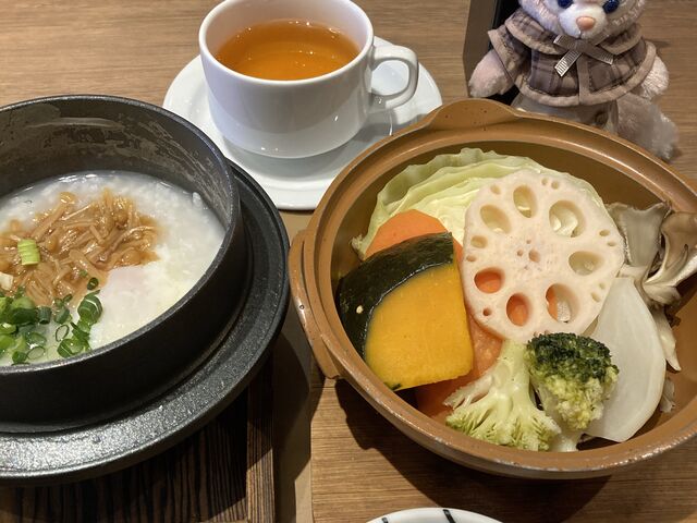 変わり種お粥と蒸し野菜_ホテルウィングインターナショナルセレクト名古屋栄
