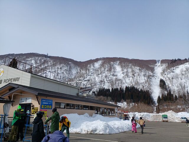 9:30過ぎ みつまた駐車場より アプローチ_かぐらスキー場(田代エリア)
