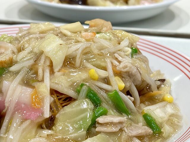 具材がたっぷりの餡かけ_リンガーハット イオンモール筑紫野店