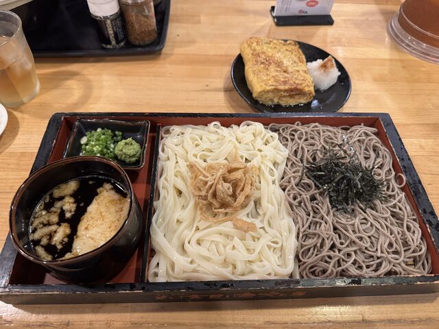 合い盛り板そばと玉子焼き_吹上庵 天文館店