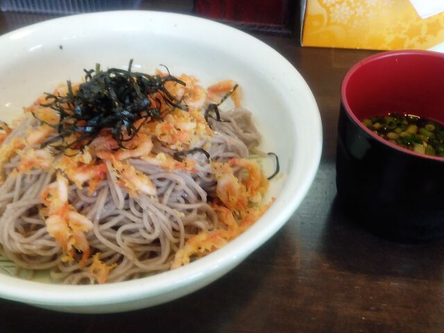 たっぷり桜えび ざる蕎麦_鐘庵水道町店