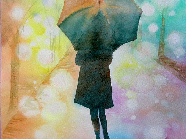 淡彩画光を意識したファンタスティックな絵を描きます。主にアクリル絵の具で彩色します。_トールペイント&アート教室エマージュ