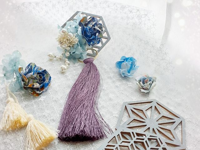 仙台七夕和紙フラワーを使用した和小物・アクセサリー体験可_flower design fasy
