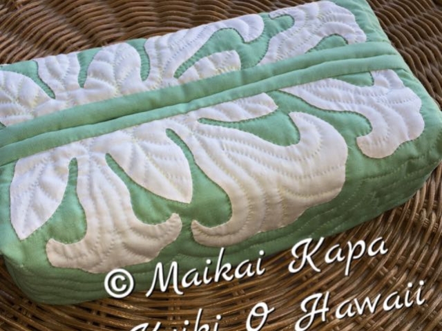 ティッシュボックスカバー_ハワイアンキルト教室 Maikai Kapa Kuiki O Hawaii