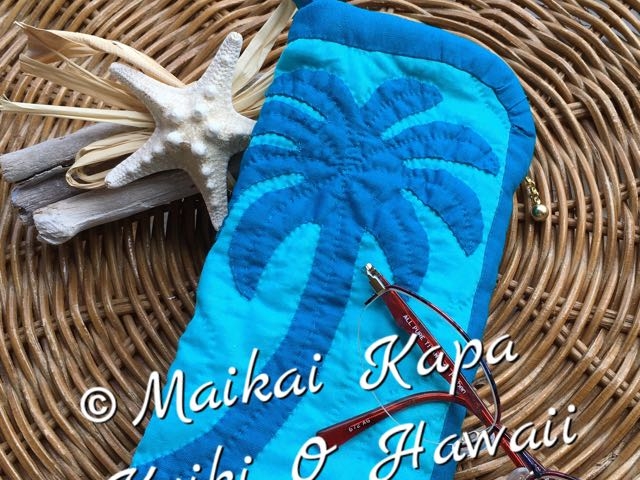 メガネケース パームツリー_ハワイアンキルト教室 Maikai Kapa Kuiki O Hawaii