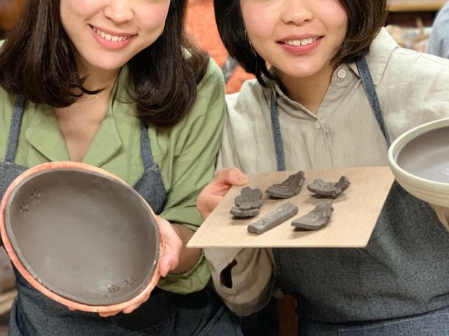 友達といっしょに♪_陶芯陶芸教室