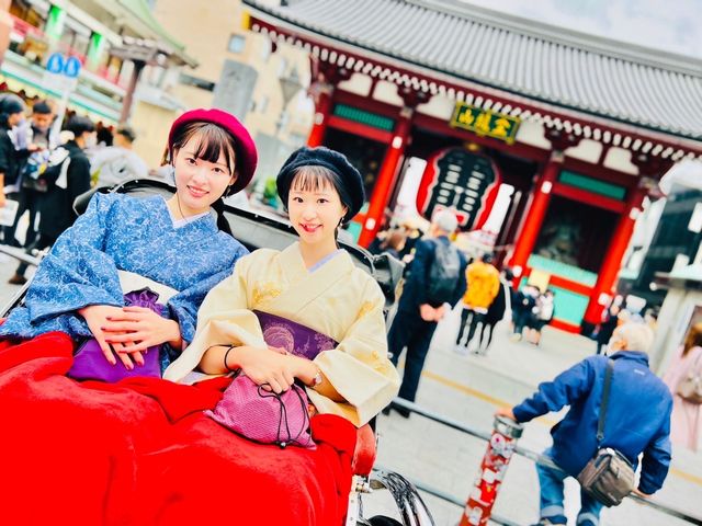 人力車とのコラボが大人気!_美麗 Kimono & Culture