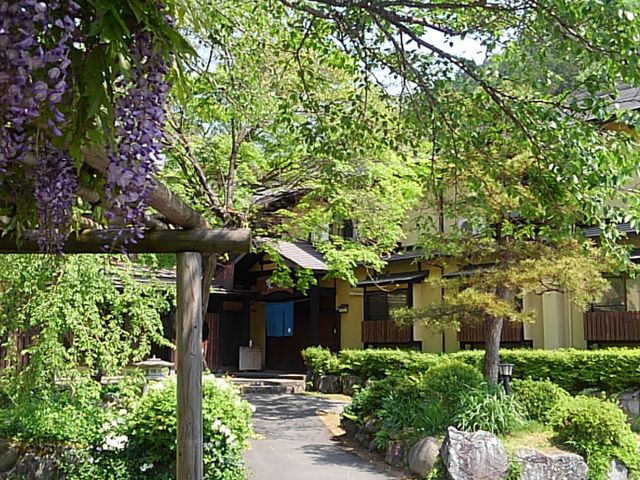 藤棚と玄関_やど莞山