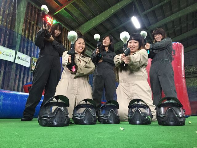 女性やお子様でも楽しくペイントボールを楽しんでいただけます!_ペイントボールフィールドバースト札幌