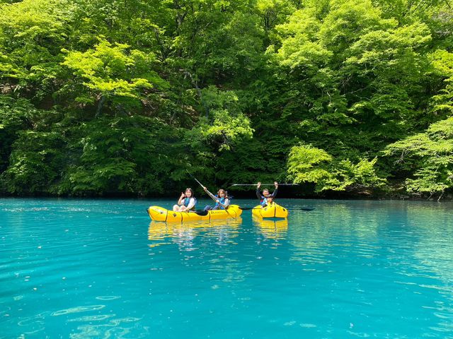 四万湖のツアーはお子様、愛犬も安心してご参加いただけます♪_ワンドロップ アウトドアガイドサービス