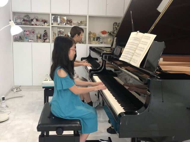 小学生のレッスン風景です。_Satomi Piano Lesson Room