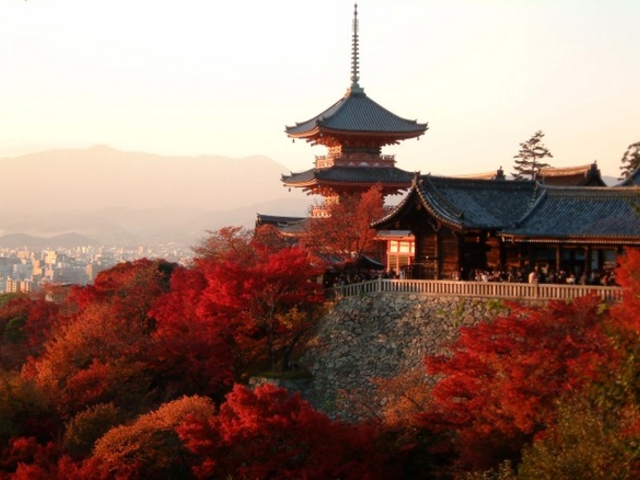 秋の夕暮れと清水寺_雅 京都観光タクシー