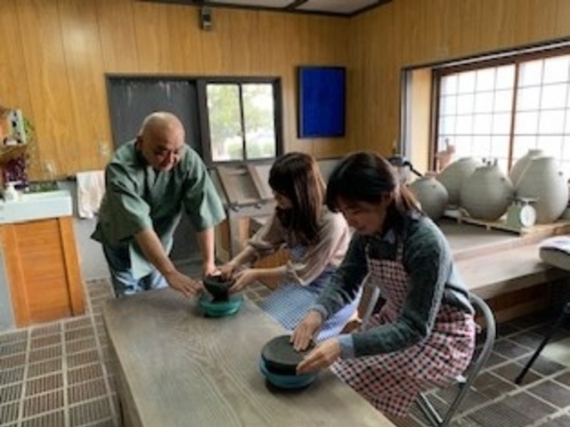 もっとこんな形にしたい!そこを押したらダメです指導は続きますw_藤原備前の窯 じきさい陶房
