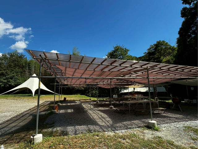 全天候型BBQエリア
屋根があるから雨でも安心_MIYAKODA.BBQ.FIELD