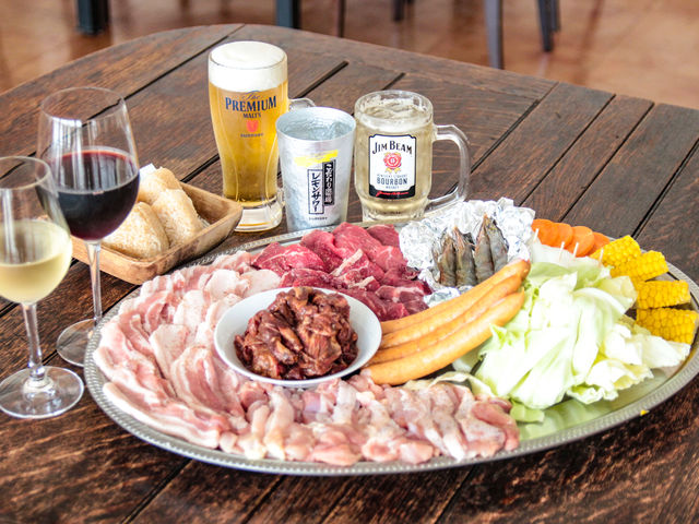 飲み放題付きBBQセットが一番の人気です!!_ハーバービレッジ