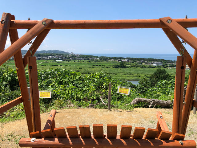 ぶらんこからの絶景を是非見に来て下さい!まだまだ、よ〜く見えますよ!_ブルーベリー狩り観光農園大光シックスファーム