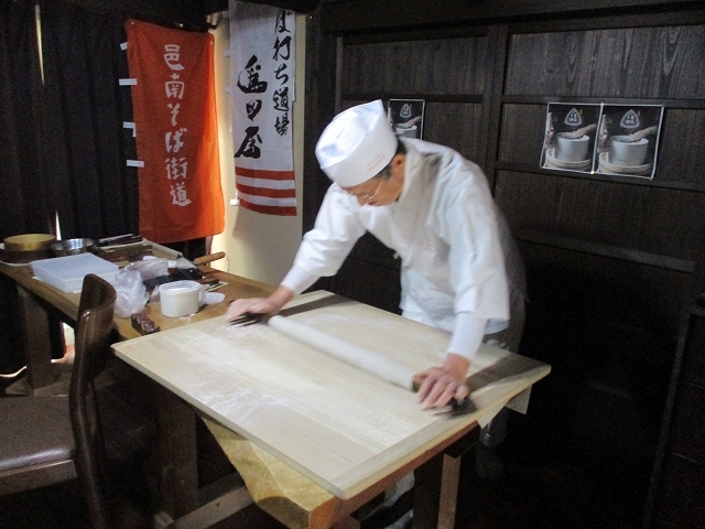 1本で丸延し。_古民家 為田屋