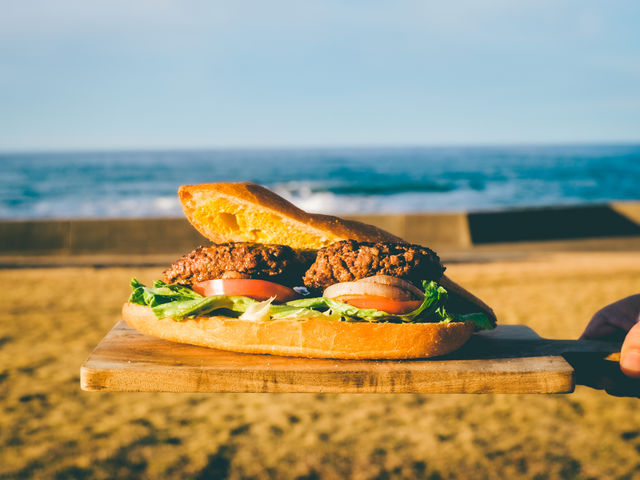 ジビエバーガーは絶品ですよ_空と小さな屋根の農園