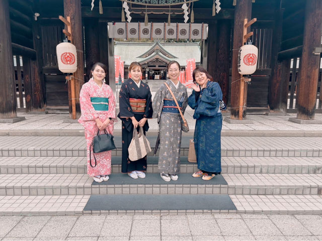 初心者さんから経験者さんまで、ご経験に関わらずご参加いただけます。お散歩日和なとある日レッスン後の様子です。_sayaキモノ着付け教室