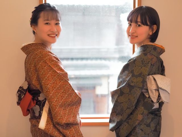 レトロな柄で、ちょっぴり大人なコーディネートも...◎_着物レンタルmimosa 京都駅八条口店 produced by MKタクシー