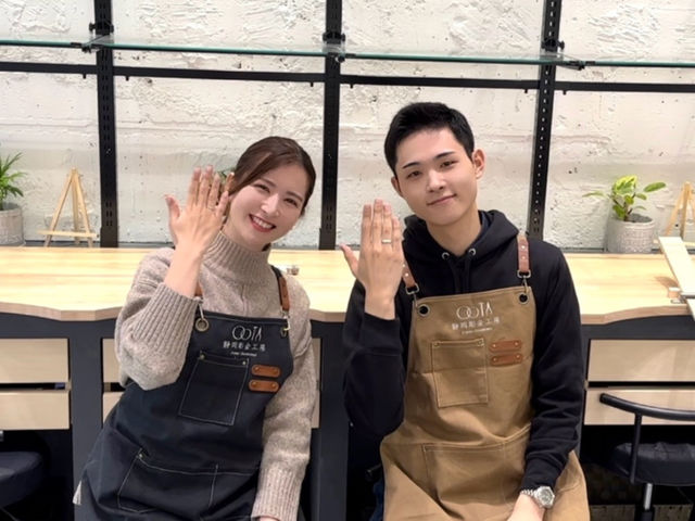 リングやバングルを作る時間もかけがえのないも思い出になります。_FIRST DIAMOND 静岡彫金工房