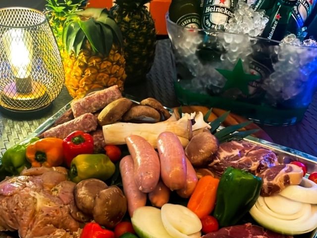 ボリューム満点!開放的なルーフトップで、BBQを楽しめるセットをご用意♪_TOPTREE OKINAWA