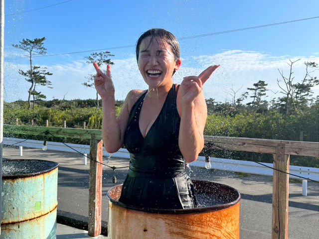 ドラム缶水風呂_NB surf camp