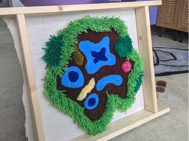 スタッフはこんなアートラグも作ってます♪_Pory tufting studio
