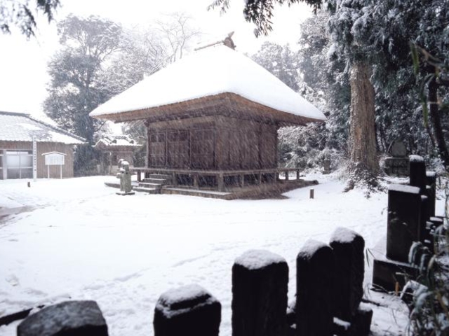 光堂の雪景の写真1