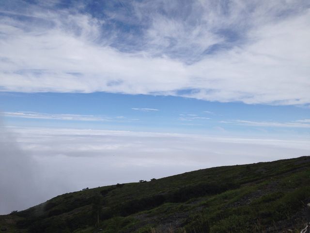 頂上からみた雲海。_那須ロープウェイ