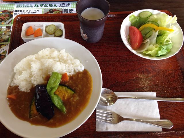 野菜たっぷりお子様向けカレー。_道の駅 那須高原友愛の森