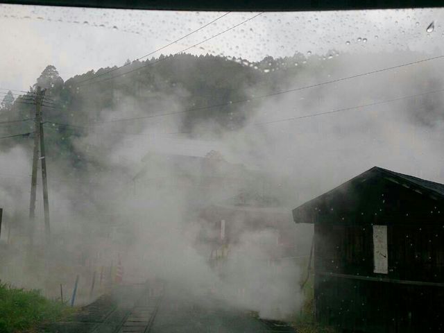 岳の湯ハゲの湯の蒸気