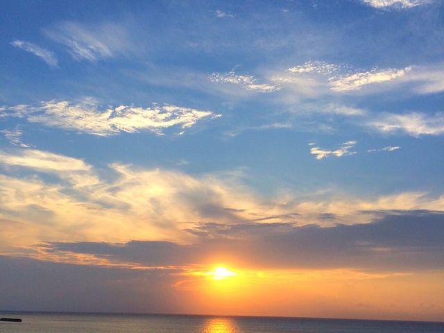 ニシハマの夕焼_ニシハマビーチ