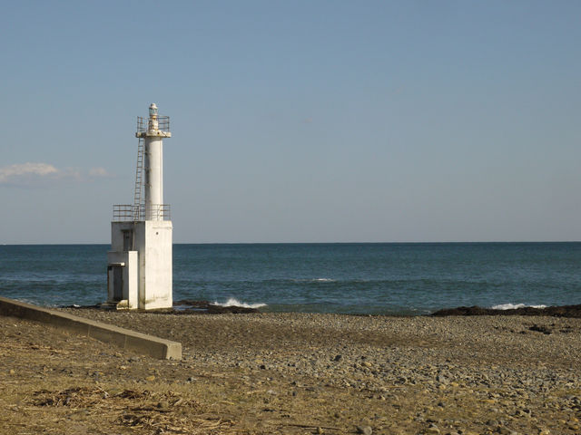 大洗岬近くの海岸です。_かねふくめんたいパーク大洗