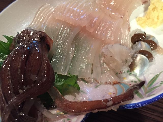 活イカの下足の部分は最後に天ぷらにしてくれました。_函館 開陽亭 南5条 2号店