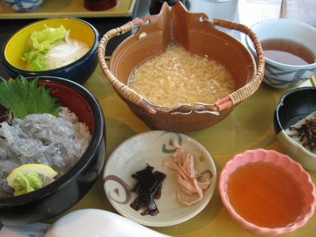 生しらす丼とかきたま汁_道の駅うずしおレストラン
