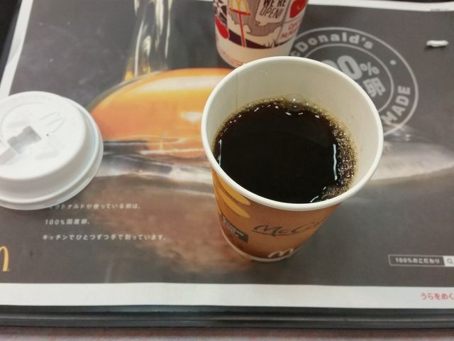 注文したコーヒー_マクドナルド松阪三雲アピタ店