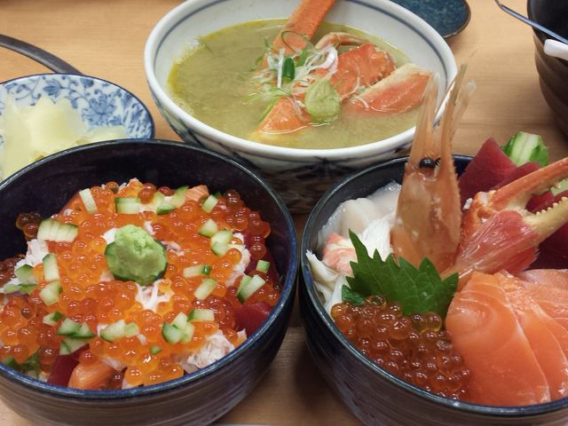 蟹汁が蟹たっぷりで 350円!!!!_札幌市中央卸売市場場外市場