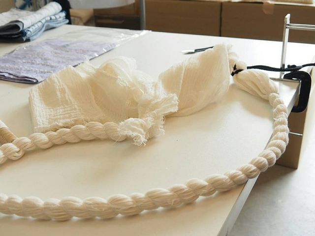 オーガニックコットンのストール。とっても良い肌触り。_やまがみ絞り