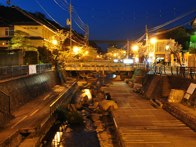 玉造温泉の夜の風景_玉造温泉