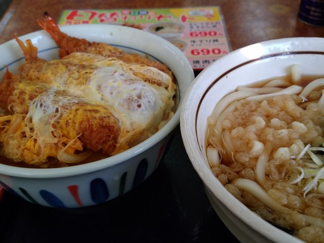 エビフライ丼セット_山田うどん 成瀬店