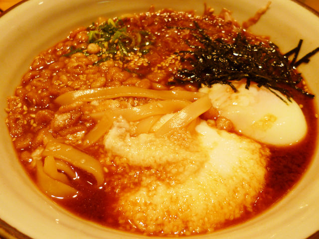山かけ月見きしめん(味噌味)_驛釜きしめん