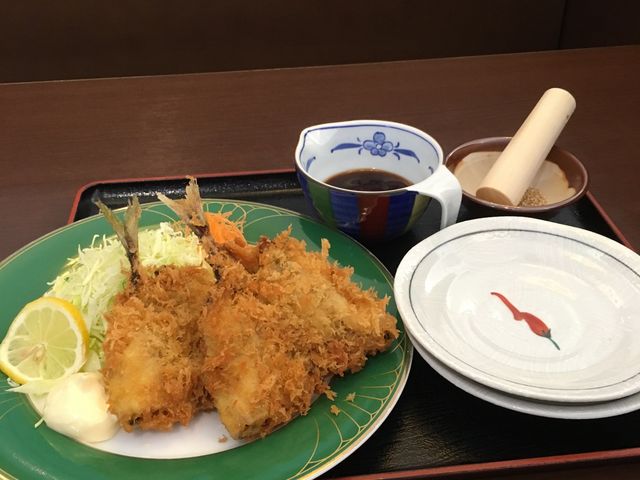 鯵フライビールが進みます。また行きたい場所です。_海のお食事処 でん助茶屋