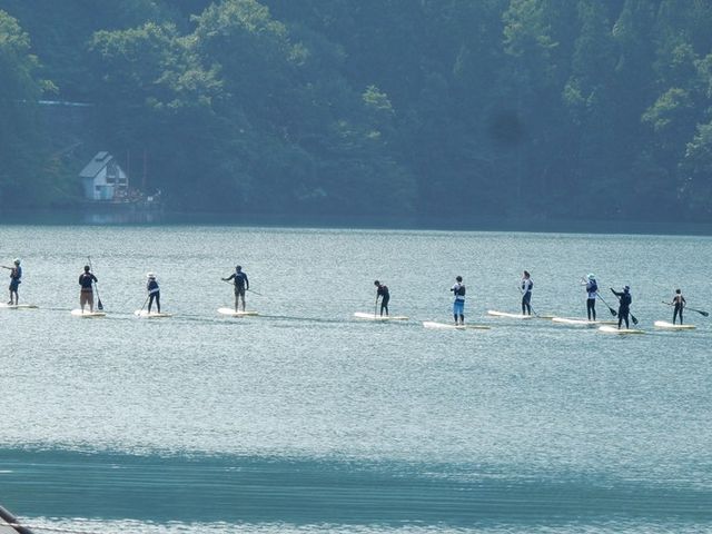 青木湖の水上スキー_青木湖