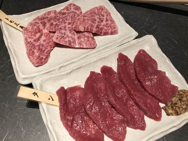 お肉の種類が豊富です_尾崎牛 丸子屋