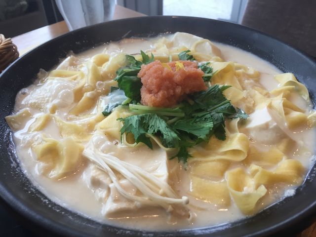 明太子とウニにと豆腐のカルボナーラ_Cafe de 505
